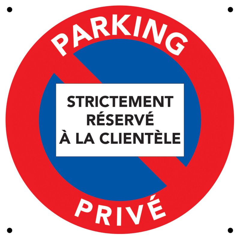 Panneau Parking Réservé Carré. Signalisation Parking Privé