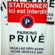 Autocollants stationnement interdit parking privé.