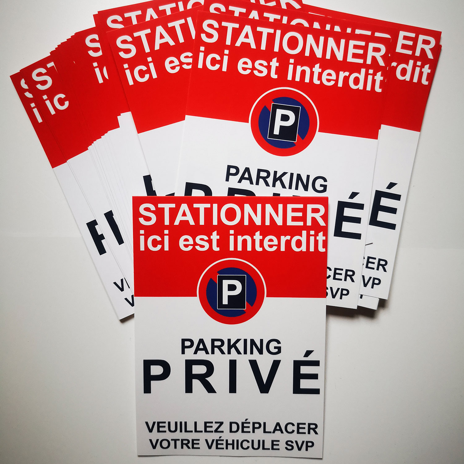Autocollants stationnement interdit car parking privé